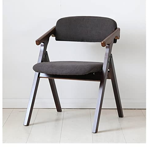 Retro-Esszimmerstuhl aus massivem Holz, Klappstuhl mit Rückenlehne und Armlehne, Sessel als Schreibtischstuhl, gepolsterter Hocker, Lounge-Sitz, Vintage-Design, bequemer Lounge-Sessel mit Rü