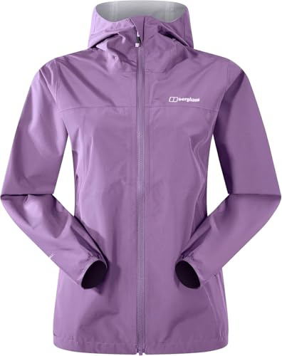 Berghaus Women's Deluge Pro 3.0 Shell Rain Jacket | Breathable Coat | Durable | Waterproof | Adjustable Waterproof Jacket, Aura, 14