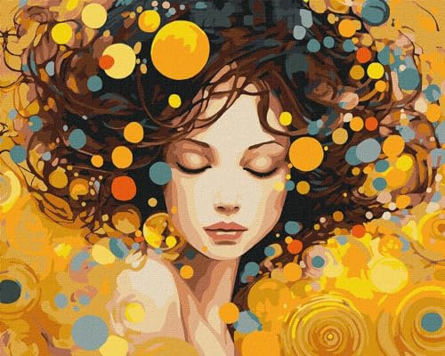 IDEYKA Ein Porträt der Eleganz - Malen nach Zahlen für Erwachsene, einfaches Acryl-Malen nach Zahlen für Erwachsene, malen nach zahlen erwachsene mit rahmen,DIY-als Geschenk, 40х50cm