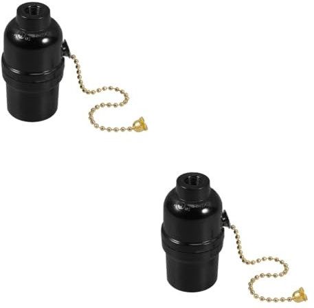 HOMSFOU 2 Pz Portalampada Con Cerniera Catena Per Ventilatore Da Soffitto Ornamento Dell'estensore Della Catena Lampadari Tirare La Catena Della Catena Della Plafoniera Plastica