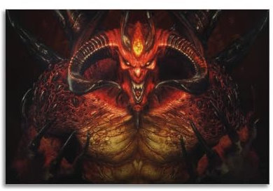 NHDERYBNF Spiel Diablo 2 Hellfire Reborn Poster, dekoratives Gemälde, Leinwand, Wandposter und Kunstdruck, moderne Familienschlafzimmer-Dekoration, Poster, 30 x 45 cm