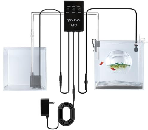 Auto Top Off System Aquarium - Smart Automatic ATO System for Fish Tank - Water Level Controller Kit for Saltwater Aquarium (with Submersible Pump)