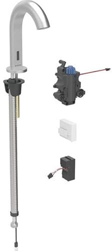 Miscelatore per lavabo Geberit Piave, sporgenza 167 mm, funzionamento a rete, con miscelatore termostatico, per scatola funzionale da incasso, 116.187., Colorazione: Acciaio inox Ottica