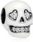 MSPOVOF Halloween Funkelnder Schädel Charms Bead für Armbänder und Halsketten 925 Sterling Silber für Geburtstag Weihnachten Mutter Frauen Schmuck Geschenk