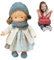 BommFu Handgemachte Plüschpuppe | Handgefertigte Waldorfpuppe | Handmade Waldorfdoll | Handgefertigte Plüschpuppe Mit Kleidung | Stoffpuppe Mädchen - Weihnachtspuppe Kleine Mädchenpuppen