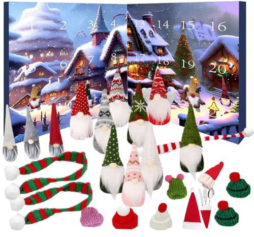 Wichtel Adventskalender 2024, Weihnachtswichtel Adventskalender Weihnachtskalender 2024 Wichtel Puppe Figuren Weihnachts Wichtel Adventskalender Zwerg Weihnachts Countdown Kalender (A)
