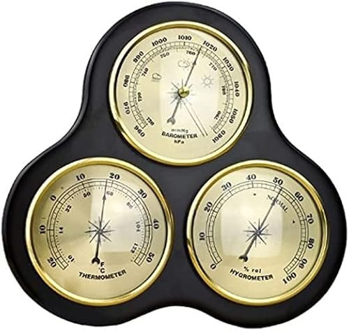 WEYFH Traditionelle Wetterstation, Barometer mit Thermometer und Hygrometer ohne Batterie