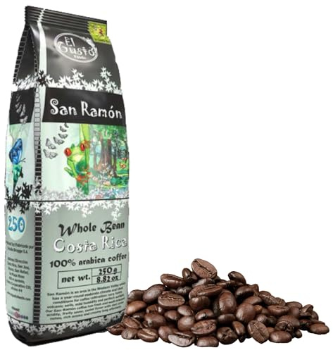 El Gusto San Ramon – Exotischer Specialty Coffee 250g – Noten von Lulo & Limone – 100% Arabica Costa Rica Ganze Bohnen – Fruchtig & Frisch