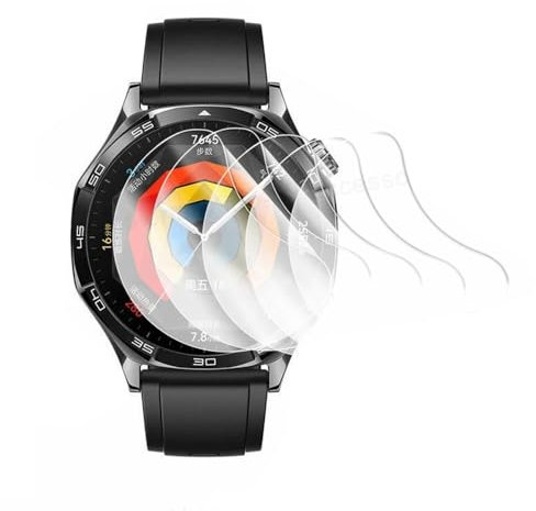 Renwox 5pcs film d'Hydrogel Protecteur d'écran pour Huawei Watch GT 5 41 mm GT5 Smartwatch Protection d'écran transparente flexible HD TPU [sensibilité du toucher] [pas de bulles]
