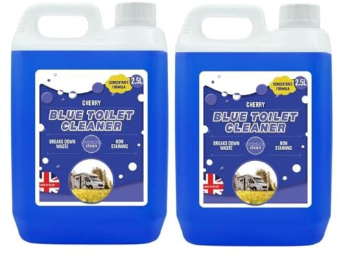 Unibos | 2 X Motorhome & Caravan WC Blue Toilet Fluid & Rinse Cleaner | Biodegradable Formaldehyde Free Cleaning Formulation | Disinfectant & Cleaner | Fresh Fragrance-Caravan Toilet Chemicals (2)