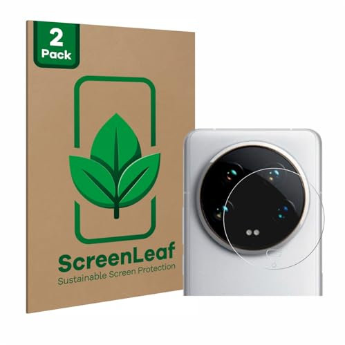 ScreenLeaf 2 Pack Screen Protector compatible with Xiaomi 14 Ultra (ONLY Camera Lens) [sustainable screen protection, clear, anti-scratch]