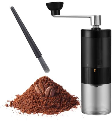 FEMONGY moulin à café, moulin a cafe, moulins à café, moulin cafe, moulin café, coffee grinder, moulin a café, moudre grain cafe - moulin à café manuel I réglage précis du niveau de mouture, noir