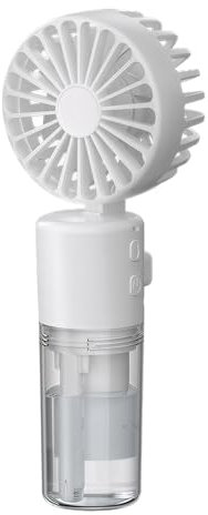 ExcellaElite Hand Held Fans Hand Fan Rechargeable Hand Held Fans Rechargeable Electric Hand Fan Face Fan 4-Speed Adjustment 90° Foldable Suitable for Travel Camping and Outdoor Use (White)