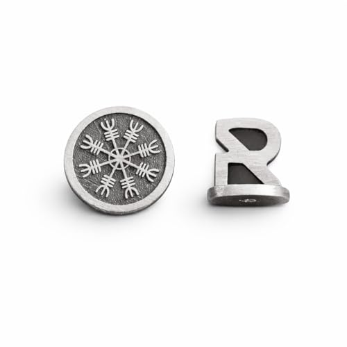 REYTEL Ohrstecker Sterling Silber 925 VEGVISIR Kleine Ohrringe Stecker für Herren Damen – Durchmesser 0,91 cm – Wikinger Silberschmuck Geschenk für Frauen & Männer