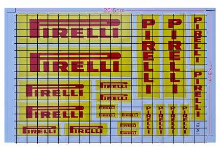 Aufkleber in verschiedenen Größen, kompatibel mit Pirelli Zubehör TBS98