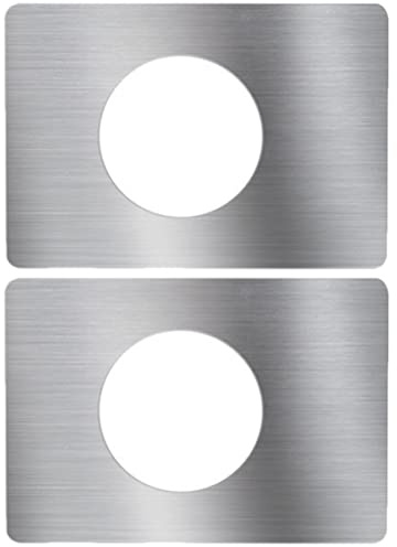 Holibanna 2pcs Stainless Steel Door Reinforcement Plate Kit Circular Door Repair Plates for Deadbolt and Knob Installation