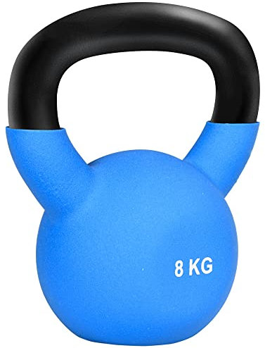 HOMCOM Soft Kettlebell, 8kg Kettle Bell with Non-Slip Handle for Home Gym Weight Lifting and Strength Training, Blue