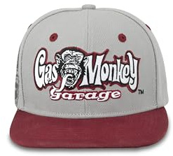 Gas Monkey Garage Official Embroidered Snapback Hat – Adjustable Cap – Motorsport Automotive Trucker Style