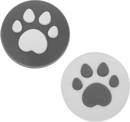 VILLFUL 4 Stück Teiliges Silikon Joystick Schutzkappen mit Rutschfester Oberfläche und Katzenpfoten design Kompatibel mit Switch Controller Langlebige Daumenkappen für Verbessertes
