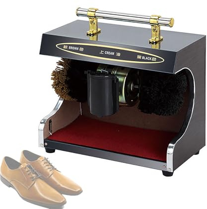 MáQuina Limpiadora de Zapatos AutomáTica,Pflege Schuh Pinsel Automatische Leder Glanz Reinigung,MáQuina Limpiadora De Zapato Con 2 Cepillos Y Dispensador de BetúN,Para Zapatos SofáS OperacióN Perfec