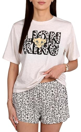 sarcia.eu Damen-Sommerpyjama, zweiteilig, kurzärmelig, 100% Baumwolle