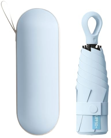 BoomCelocity Mini Ombrello Compatto Antivento – Struttura a 6 Stecche con Protezione UV, Ombrello da Viaggio Portatile e Tascabile Unisex