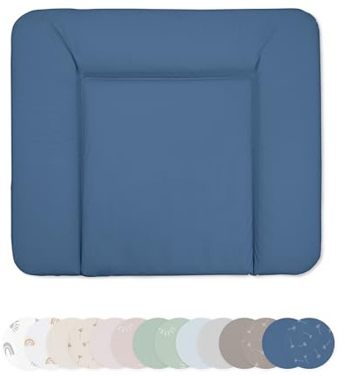 Ehrenkind® Abwaschbare Wickelauflage - Hygienisch, Sicher und Vielseitig in Jeansblau | Wickelauflage 72x85 | Wickelunterlage | Wickeltischauflage abwaschbar