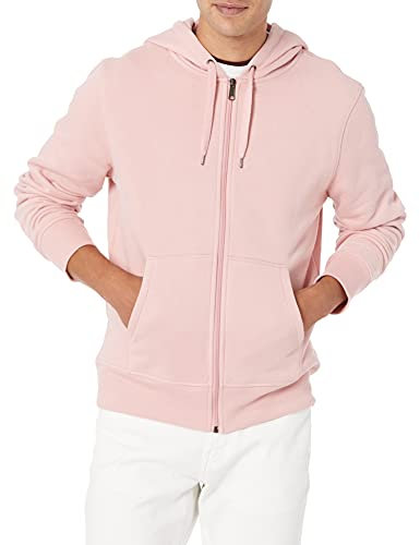 Amazon Essentials Sweat à Capuche en Polaire avec Fermeture Éclair intégrale (Grandes Tailles Disponibles) Homme, Rose, XL