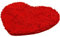 Heart-shaped Bath Mat Rug Soft Shag Kitchen Rug Door Way Feet Mat Anti-slip Strip Absorbent Doormat Bathroom Shower Rugs Shaggy Carpet Red-60 * 70CM