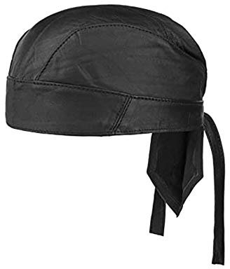 Minni Rossa Mens Womens Sports Headwear Sun Protection Cycling Bandana Leather Running Beanie Bike Motorcycle Skull Cap Rocker Trucker Head Wrap Zandanas (Black Plain)