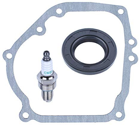 Adefol Manivelle Cas Joint Huile Kit pour Honda GX160 GX200 5.5HP 6.5HP Petits Moteurs Tondeuse à Gazon avec Bougie d'allumage 11381-ZH8-801, 91201-Z0T-801