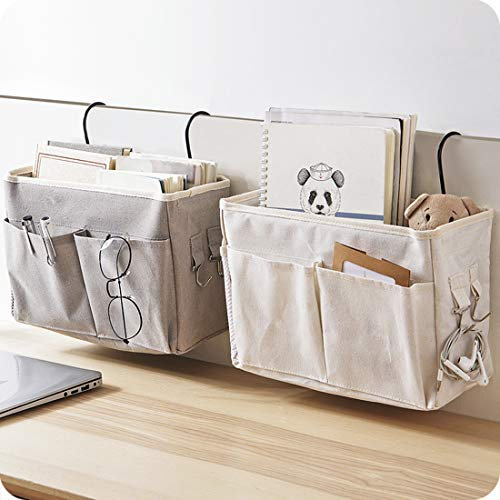 AMITAS 2Pcs Bett Organizer Betttasche Kinder Betttasche Organizer für Hochbett Bett Organizer für Buch, Magazin, Kopfhörer