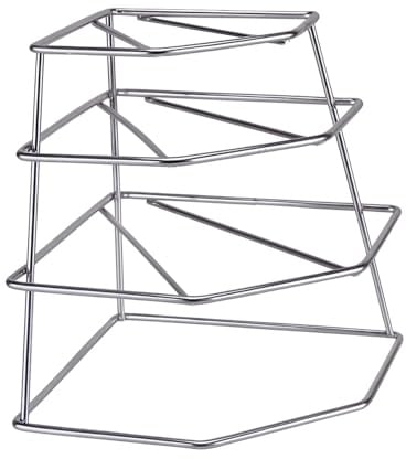 Greenfields 4 Tier Corner Kitchen Plate Rack Tidy Cupboard Shelf Insert Organiser New
