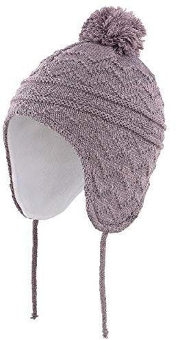 Magracy Bonnet d'hiver Chaud pour bébé avec Cache-Oreilles et Doublure Polaire - Violet - Medium