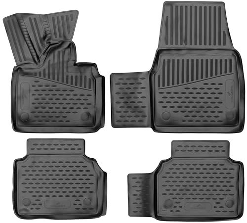 Walser XTR Gummi Fussmatten Auto für BMW i3 08/2013-2022, 100% passgenaue Auto Fußmatten, robuste Universal Fußmatte Auto, Gummimatten Auto, Auto Fussmatten Gummi, Auto Gummimatten