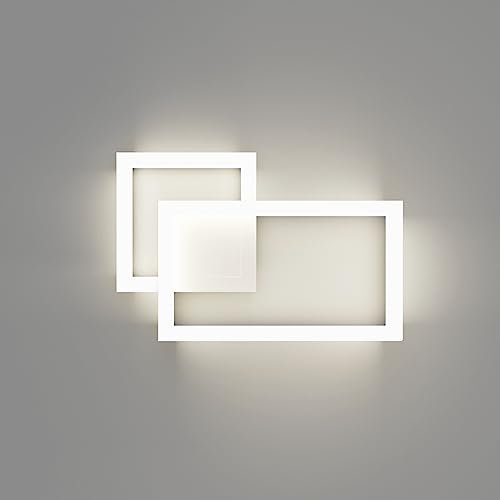 Klighten Applique da Parete Interno LED, 24W, 1960LM, Lampada Decorative Mordern, per Camera da Letto, Soggiorno, Corridoio, 110-240V, Bianco Neutro 4000K, Bianco