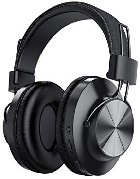 Auriculares inalámbricos Bluetooth 5.0 con batería de 30 horas, radio FM, reproductor de MP3, micro SD/TF con controladores de graves profundos de 1.57 pulgadas, micrófono premium, auriculares