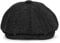 KeepSa Newsboy Stil Tellermütze Schirmmütze Herren Damen - 8 Panel Peaky Fischgräten Tweed Retro Schiebermütze Schlägermütze Gatsby Cap - 61cm, Schwarze