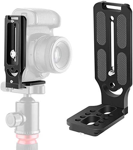 WLPREOE DSLR Camera L-Bracket Vertical Horizontal Switching Tripod Head Quick Release Plate Arca Swiss Compatible with Digital DSLR Camera Stabilizer Tripod Monopod