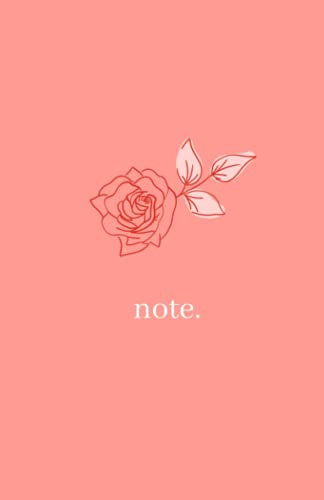 aesthetic simple notebook - solitary rose in milkshake pink (144 page, lined, 5.5 x 8.5 notebook): perfect for personal or professional use! ... use, lined, 5.5x8.5 and 144 pages))