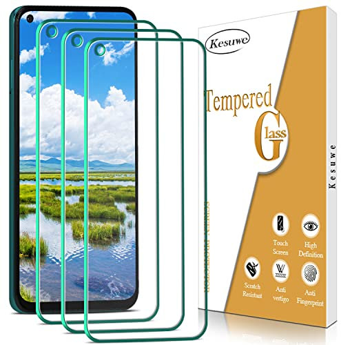 Kesuwe [3 Piezas] Protector de Pantalla para Xiaomi Redmi Note 9, Redmi Note 9T, Redmi 10X 4G, Cristal Templado Dureza 9H, Antiarañazos, Antihuella, Sin Burbujas