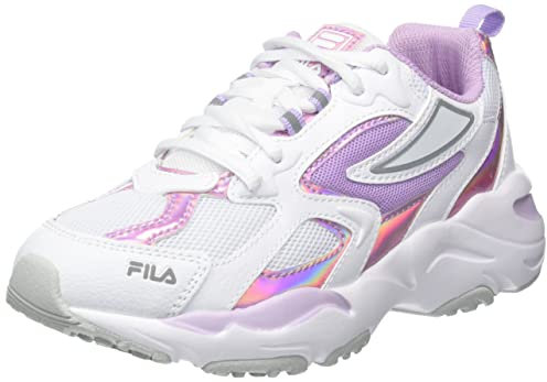 FILA CR-CW02 RAY Tracer Kids Sneaker, White-Fair Orchid, 35 EU