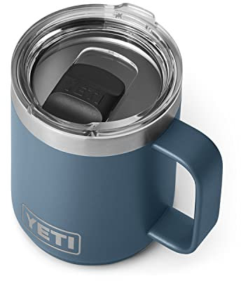 YETI Rambler 10 oz Stackable Mug, Vacuum Insulated, Stainless Steel with MagSlider Lid, Nordic Blue