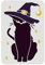 FINGERINSPIRE Katze mit Zaubererhut Halloween Schablone 29,7x21cm Katze im Hexenhut Schablone zum Malen Tierschablonen Basteln Malschablone für Holz Wand Textilgestaltung, Halloween Dekoration