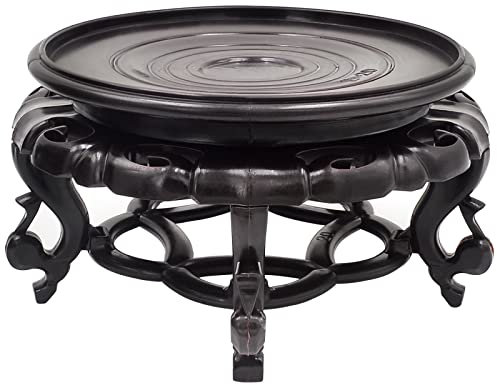 Juanxian Oriental Furniture Vase Stand Fishbowl Stand Fishbowl Teapot Vase Base Stable Home Decoration Display Stand（7.9 in）