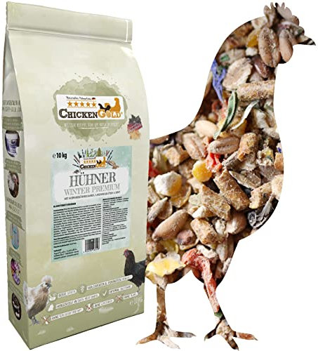 hühnergold® Hühner Premium Winter 2 x 10 kg – Hochwertiges Winterfutter für Hühner, Enten & Gänse – Naturnahe Pellets mit Winterkomplex, Kräutern & Anti-Milben Wirkung