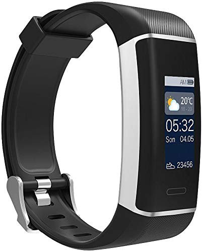 Newgen Medicals Smartwatch GPS: Fitness-GPS-Armband mit XL-Farb-Display (Versandrückläufer) (Fitnessuhr mit, Fitness-Uhren wasserdicht, Sport)