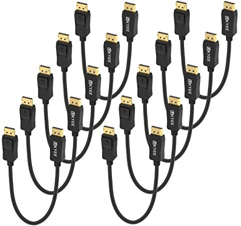 UKYEE DisplayPort Cable 1 feet 10-Pack, Short Display Port(DP) to DP Cord 1ft [1440P@144Hz,V1.2 ]