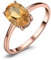JewelryPalace Echt Edelstein Granat Citrin Peridot Blautopas Amethyst Ringe Rosegold, Verlobungsring Promise Solitär Ring Silber 925 Damen, Silberringe Damenring Antragsring Ringe, Damen Schmuck 54