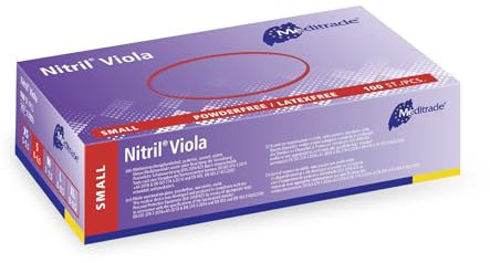 Nitrile® Viola Examination glove in pure Nitrile violet powderfree Small (6-65)
